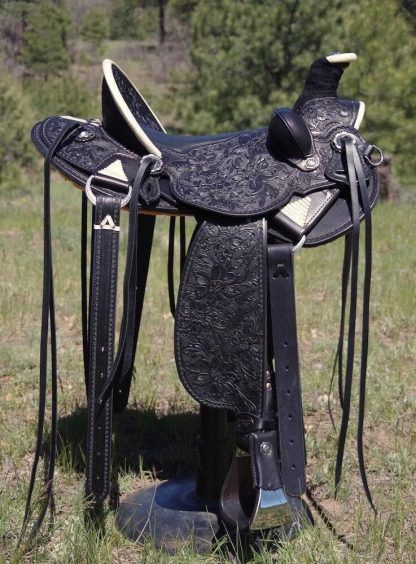 Full Carved And Tooled Western Hot Seat Leather Horse Pleasure Trail Saddle Collection Head Stall Brest Collar And Reins Included /Free Ship