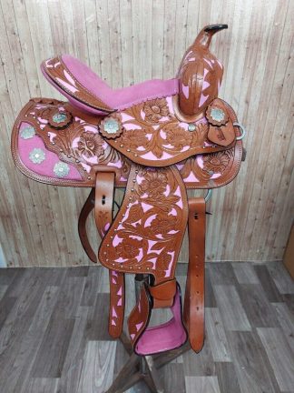Kids Pony Saddle Sale 20% Off 10  Inch Western Set Pink Hand Painted + Matching Headstall, Breastcollar, Reins