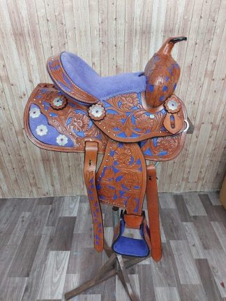 Kids Pony Saddle Sale 20% Off 10  Inch Western Set Purple Hand Painted + Matching Headstall, Breastcollar, Reins