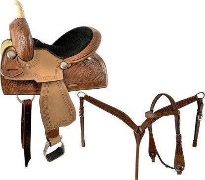 Kids Saddle Sale 20% Off 13  Youth Hi-Back Barrel Saddle Set With Black Suede Seat