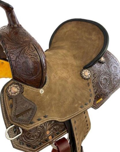 Kids Saddle Sale 20% Off 10  Youth Hard Seat Barrel Style Saddle - Image 2