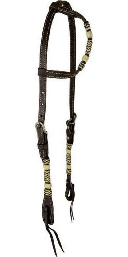One Ear Headstall With Rawhide Accents. REINS NOT INCLUDED