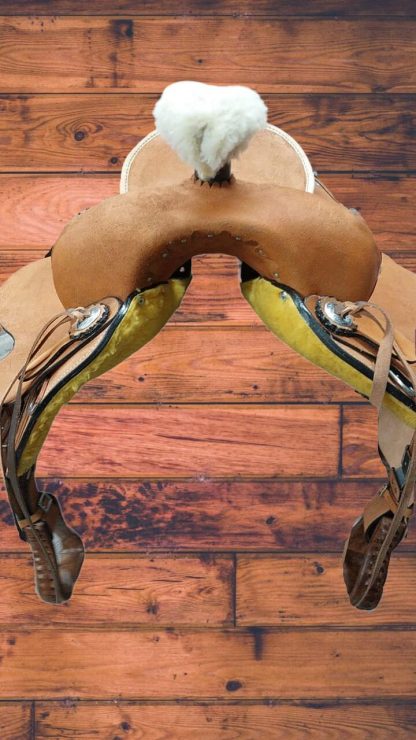 Roping Roper Sale 40% Off 15" inch Saddle Western Roughout Leather - Heavy Duty - Hard Seat - Image 4