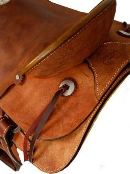 Roping Roper Sale 40% Off 15" inch Saddle Western Roughout Leather - Heavy Duty - Hard Seat - Image 2