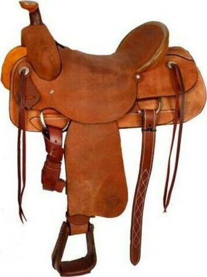 Roping Roper Sale 40% Off 15" inch Saddle Western Roughout Leather - Heavy Duty - Hard Seat