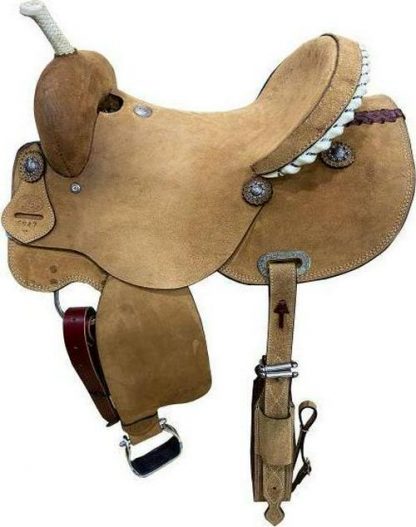 Sale 20% Off 15 , 16  Barrel Style Saddle With Rawhide Trim Accents - Image 4