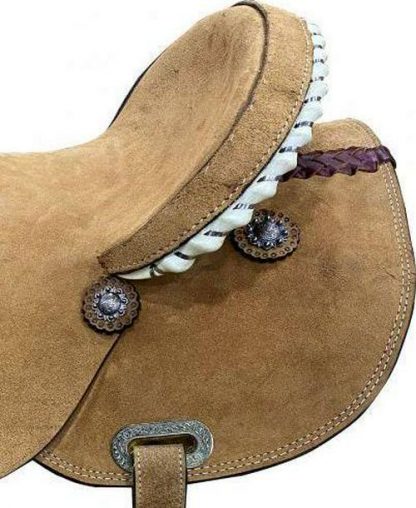 Sale 20% Off 15 , 16  Barrel Style Saddle With Rawhide Trim Accents - Image 2