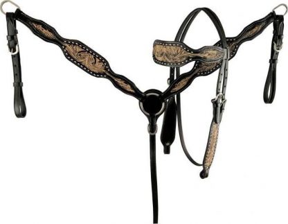 Sale 20% Off 15  Economy Barrel Style Saddle Set With Floral Tooling, Conchos With Suede Purple Seat - Image 2