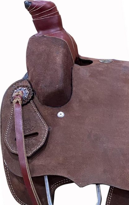 Sale 20% Off 16" 17" Roping Saddle Western - All Dark Oiled Roughout Leather - Image 3