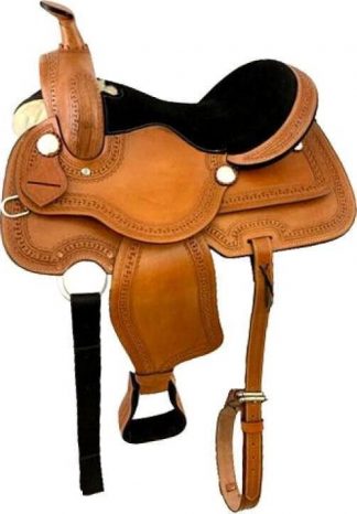 Sale 20% Off 16  Economy Style Saddle With Smooth Finish And Zig Zag Tooled Border