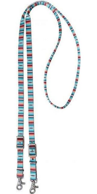 Sale 20% Off 3/4  X 8ft Southwest Print Nylon Contest Rein With Scissor Snap End