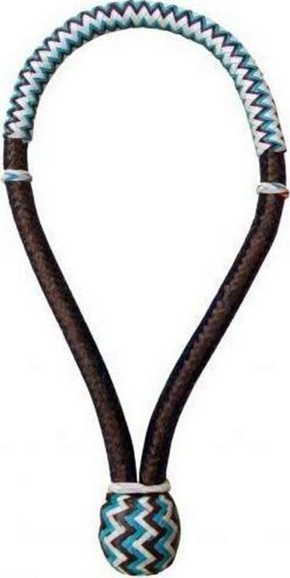 Sale 20% Off 5/8  Teal And Brown Rawhide Core Bosal
