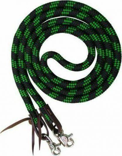 Sale 20% Off 8ft Braided Nylon Barrel Reins With Scissor Snap Ends. - Image 4