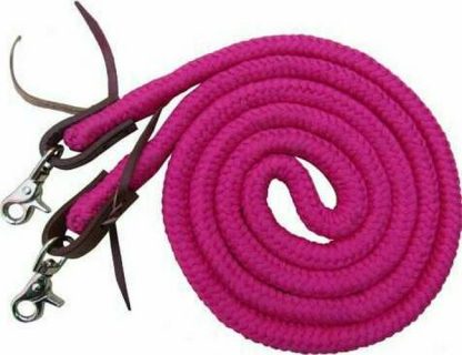 Sale 20% Off 8ft Braided Soft Cotton Barrel Reins With Scissor Snap Ends. - Image 6
