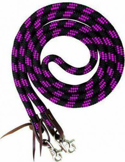 Sale 20% Off 8ft Braided Nylon Barrel Reins With Scissor Snap Ends. - Image 3