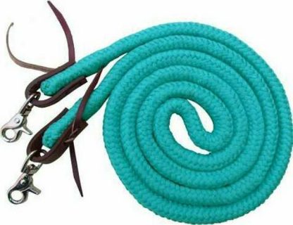 Sale 20% Off 8ft Braided Soft Cotton Barrel Reins With Scissor Snap Ends. - Image 4
