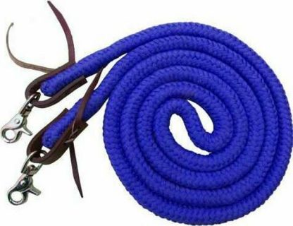 Sale 20% Off 8ft Braided Soft Cotton Barrel Reins With Scissor Snap Ends. - Image 3