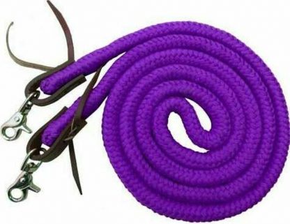 Sale 20% Off 8ft Braided Soft Cotton Barrel Reins With Scissor Snap Ends. - Image 2