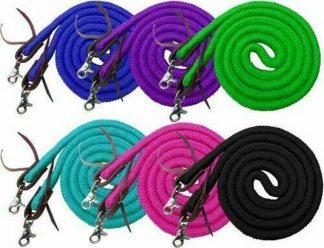 Sale 20% Off 8ft Braided Soft Cotton Barrel Reins With Scissor Snap Ends.