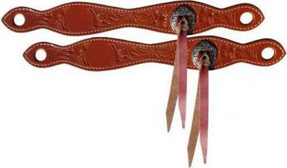 Sale 20% Off Acorn Tooled Leather Slobber Straps.