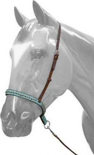 Sale 20% Off Adjustable Teal Filigree Noseband And Tie Down