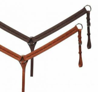 Sale 20% Off Argentina Cow Leather Breast Collar With Barbed Wire Tooled Design.