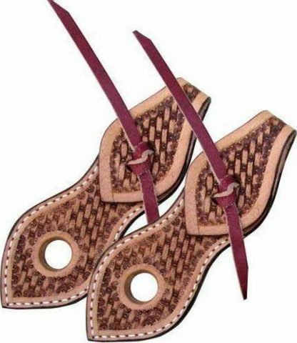 Sale 20% Off Basketweave Tooled Light Leather Slobber Straps.