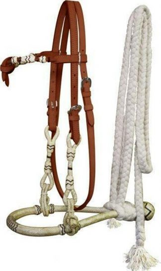 Sale 20% Off Fine Quality Rawhide Core Show Bosal With A Cotton Mecate Rein