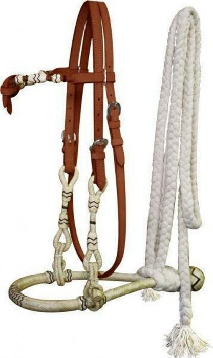 Sale 20% Off Fine Quality Rawhide Core Show Bosal With A Cotton Mecate Rein