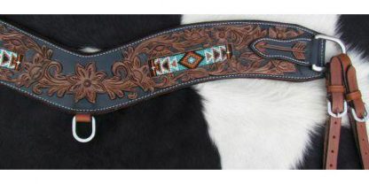 Sale 20% Off Floral Tooled Tripping Collar With Beaded Inlay. - Image 2