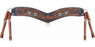 Sale 20% Off Floral Tooled Tripping Collar With Beaded Inlay.