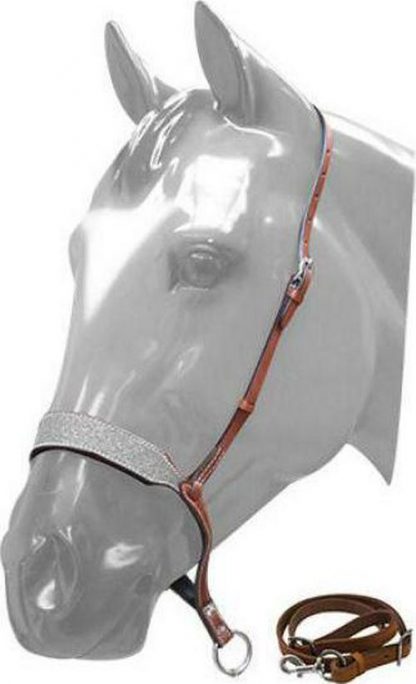 Sale 20% Off Glitter Overlay Leather Tie Down Noseband And Strap - Image 3