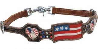 Sale 20% Off Hand Painted American Flag Wither Strap.