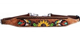 Sale 20% Off Hand Painted Feather, Sunflower, And Cactus Wither Strap.