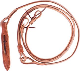 Sale 20% Off Harness Leather Romal Reins With Barbwire Popper.