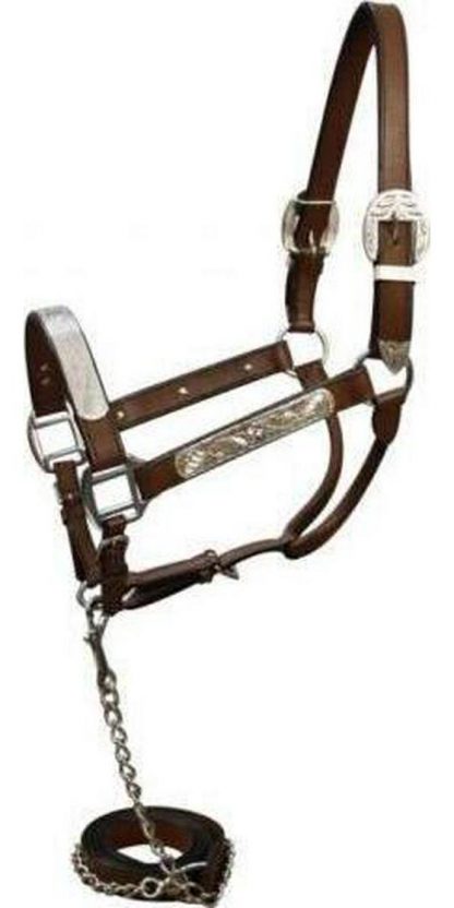 Sale 20% Off Horse Size Show Halter With Matching Lead - Light, Dark Or Black Leather