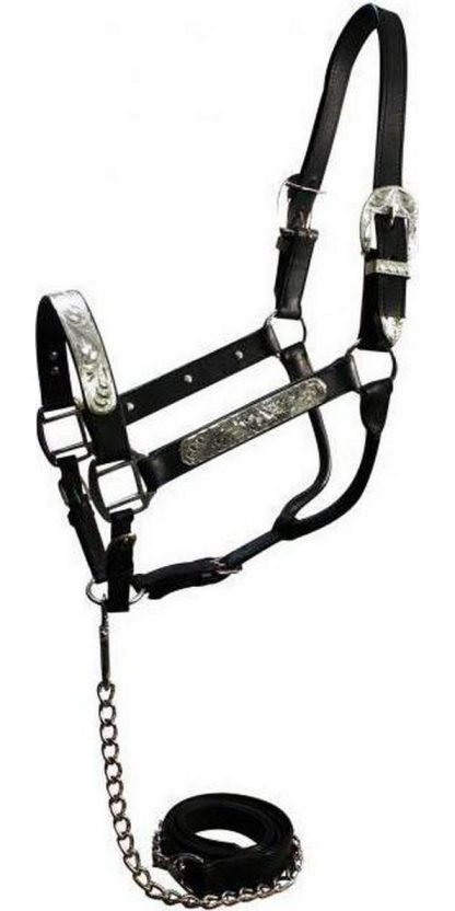 Sale 20% Off Horse Size Show Halter With Matching Lead - Light, Dark Or Black Leather - Image 3