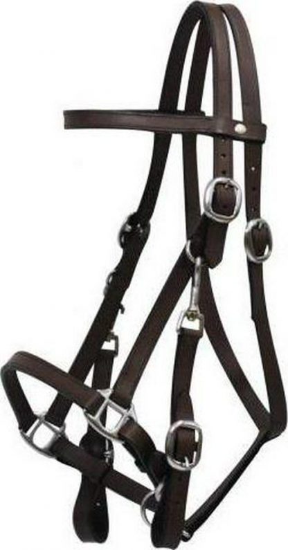 Sale 20% Off Leather Halter Bridle Combination With 7' Leather Split Reins - Image 2
