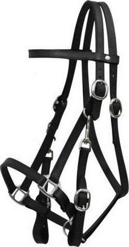 Sale 20% Off Leather Halter Bridle Combination With 7' Leather Split Reins - Image 3