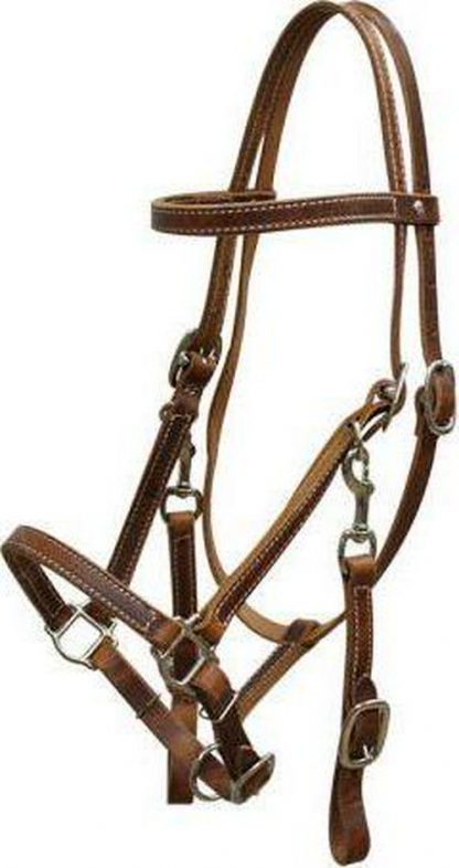 Sale 20% Off Leather Halter Bridle Combination With Reins - Image 4
