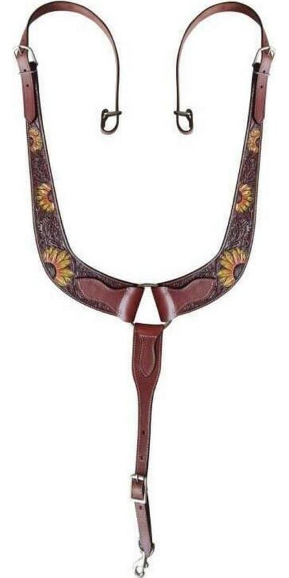 Sale 20% Off Painted Sunflower Leather Pulling Collar.