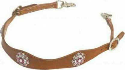 Sale 20% Off Scalloped Leather Wither Strap With Crystal Rhinestone Conchos - Image 2