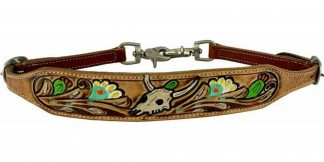 Sale 20% Off Wither Strap With Painted Skull And Floral Design