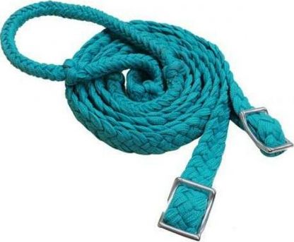 Braided Nylon Barrel Reins With Easy Grip Knots. - Image 2