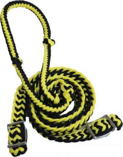 Braided Nylon Barrel Reins With Easy Grip Knots. - Image 9
