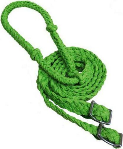 Braided Nylon Barrel Reins With Easy Grip Knots. - Image 6