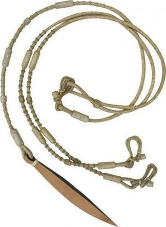 Natural Rawhide Braided Romal Reins With Leather Popper.